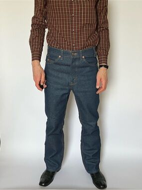 Levi's Men's Straight Jeans in Dark Blue Denim